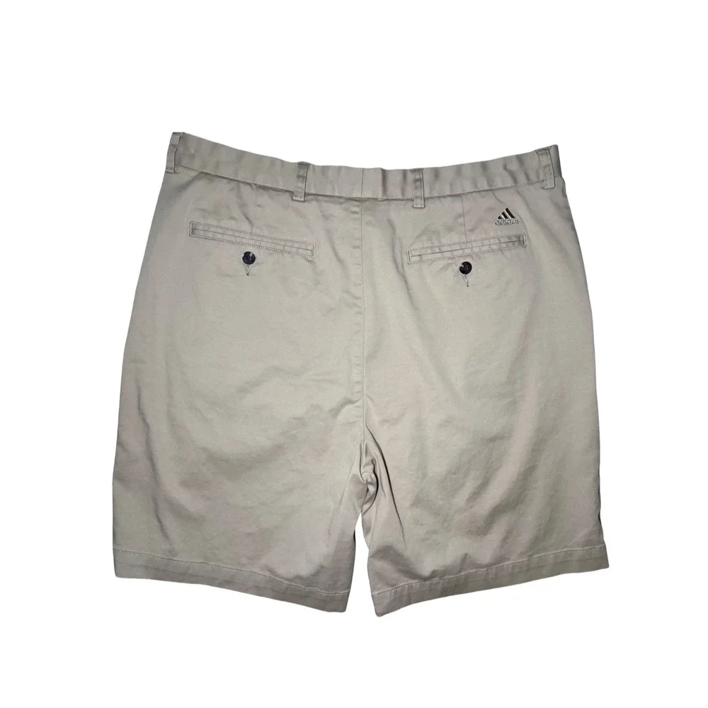 Adidas Golf Chino Shorts Men Size 38 Khaki Stretch
